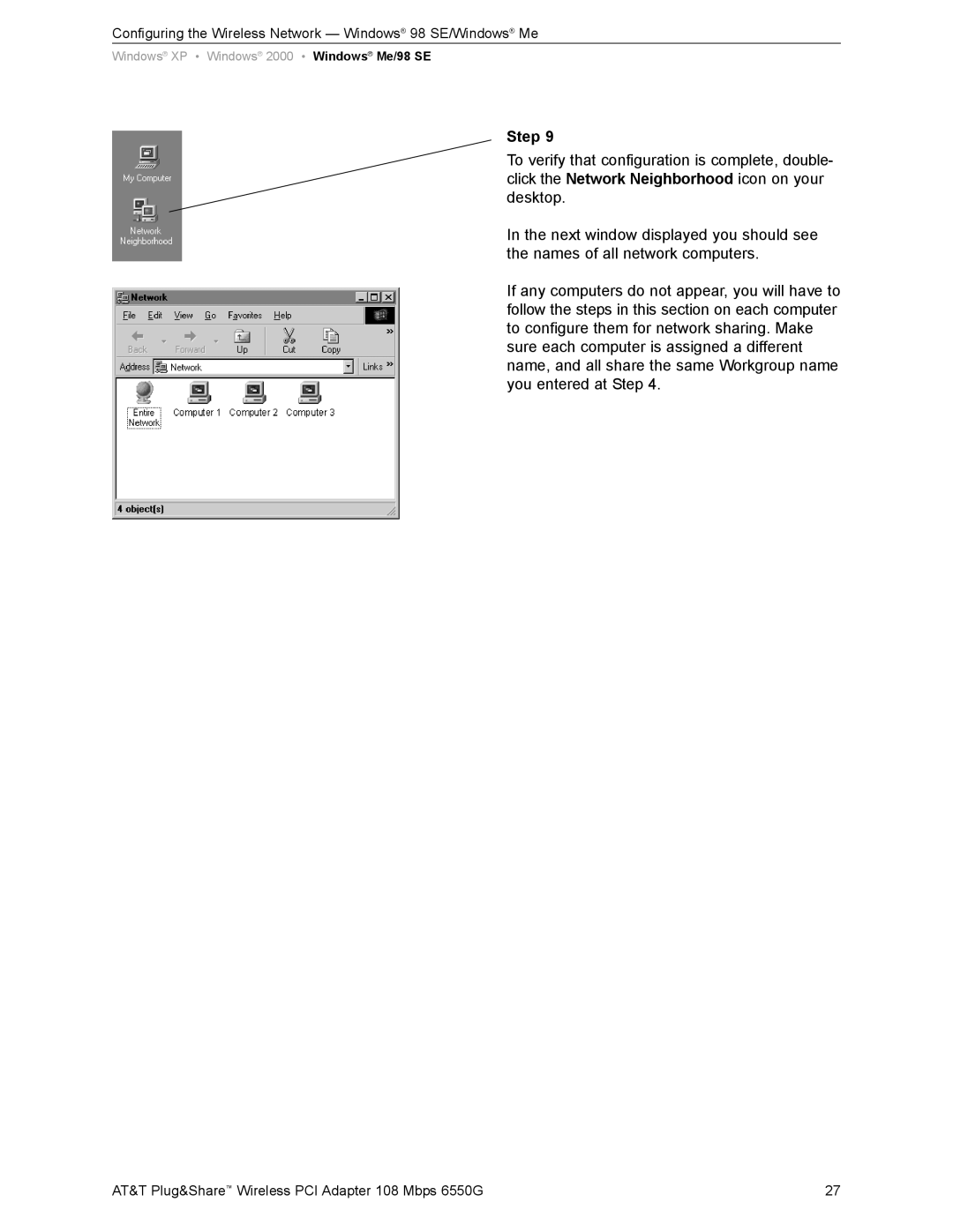 AT&T 6550G user manual Step 