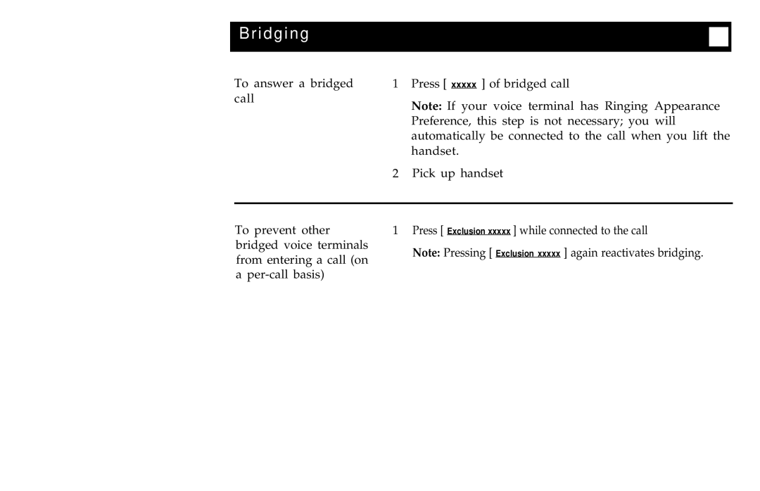 AT&T 7406BIS manual Bridging 