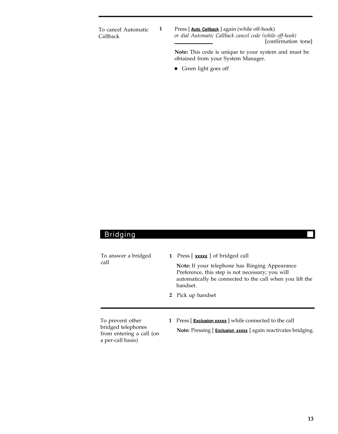 AT&T 7407 manual Bridging 