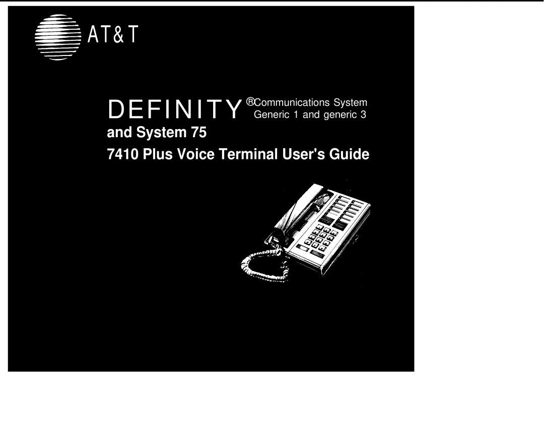 AT&T 7410 manual Definity 