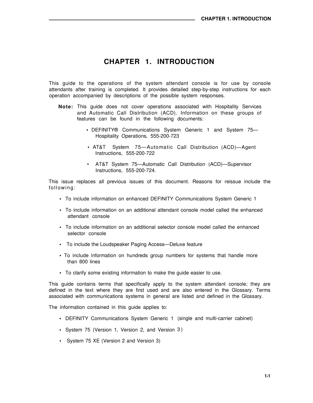 AT&T 75 manual Introduction 