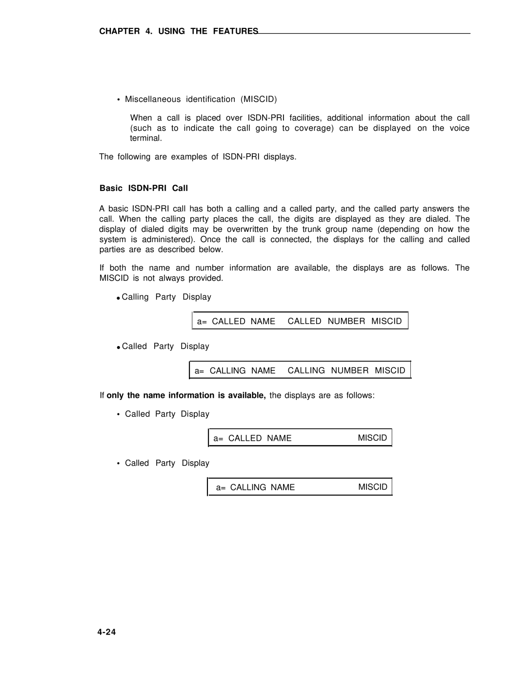 AT&T 75 manual Basic ISDN-PRI Call 