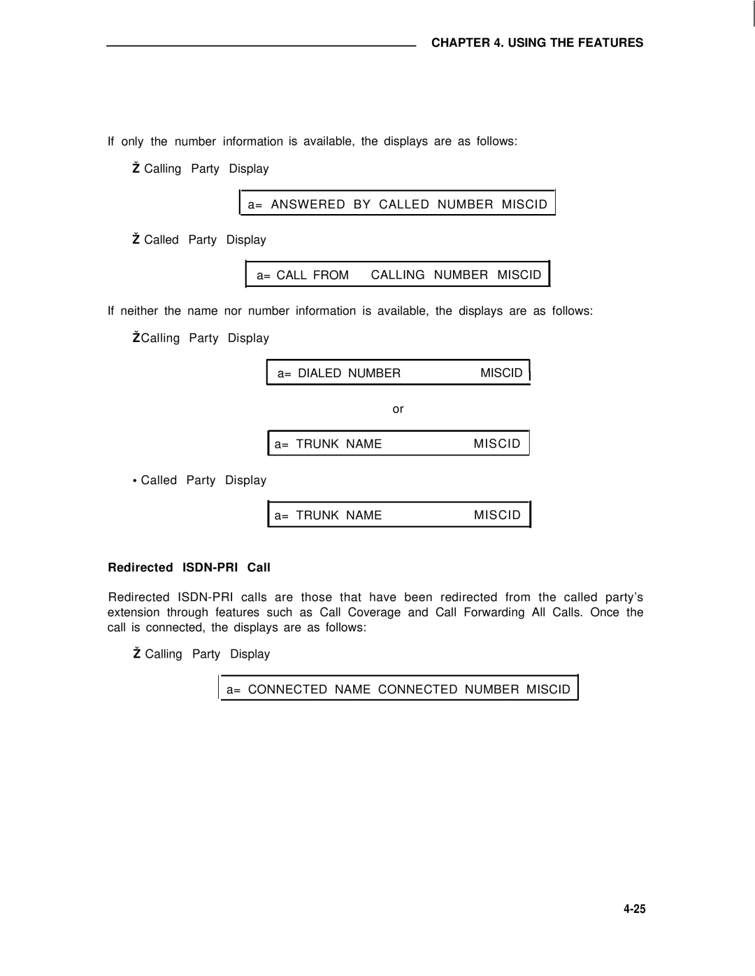 AT&T 75 manual Redirected ISDN-PRI Call 