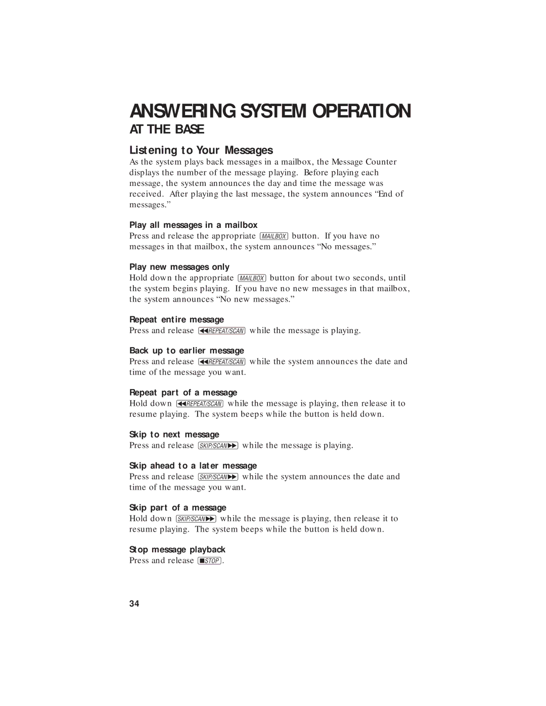 AT&T 7720 user manual Listening to Your Messages 