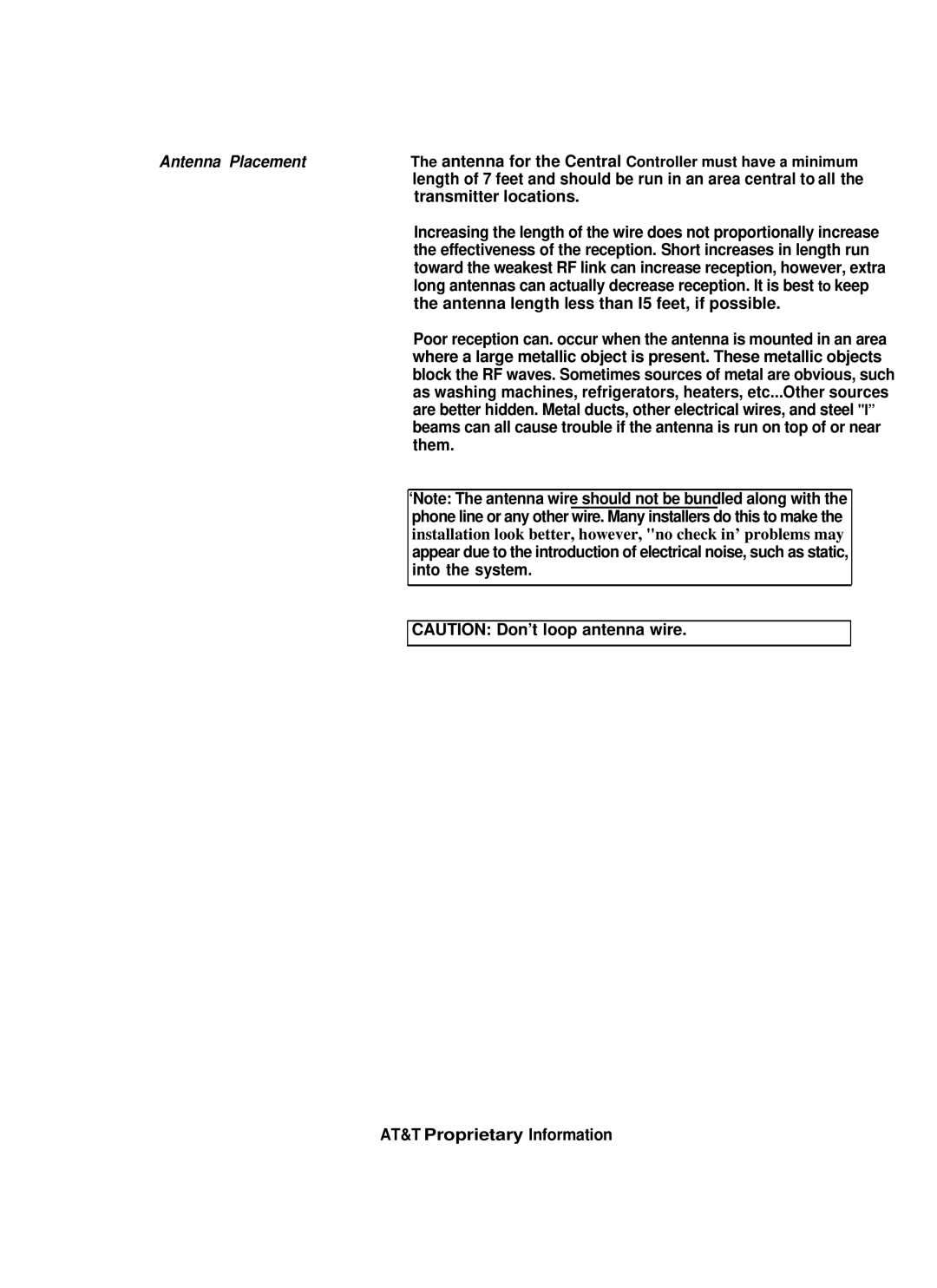 AT&T 8000 Antenna Placement, Transmitter locations, Antenna length less than I5 feet, if possible, Them 