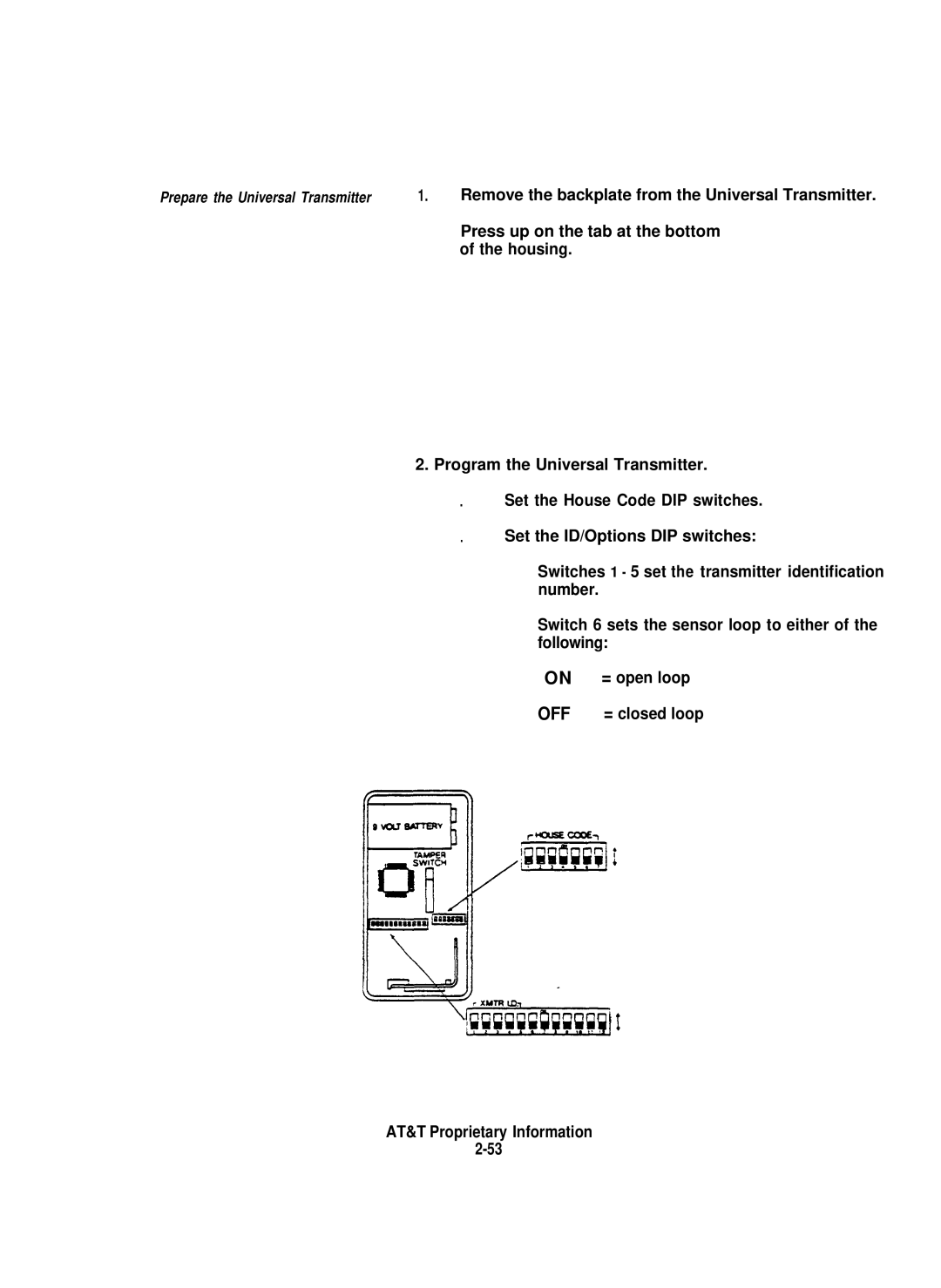 AT&T 8000 installation instructions Press up on the tab at the bottom, Housing 