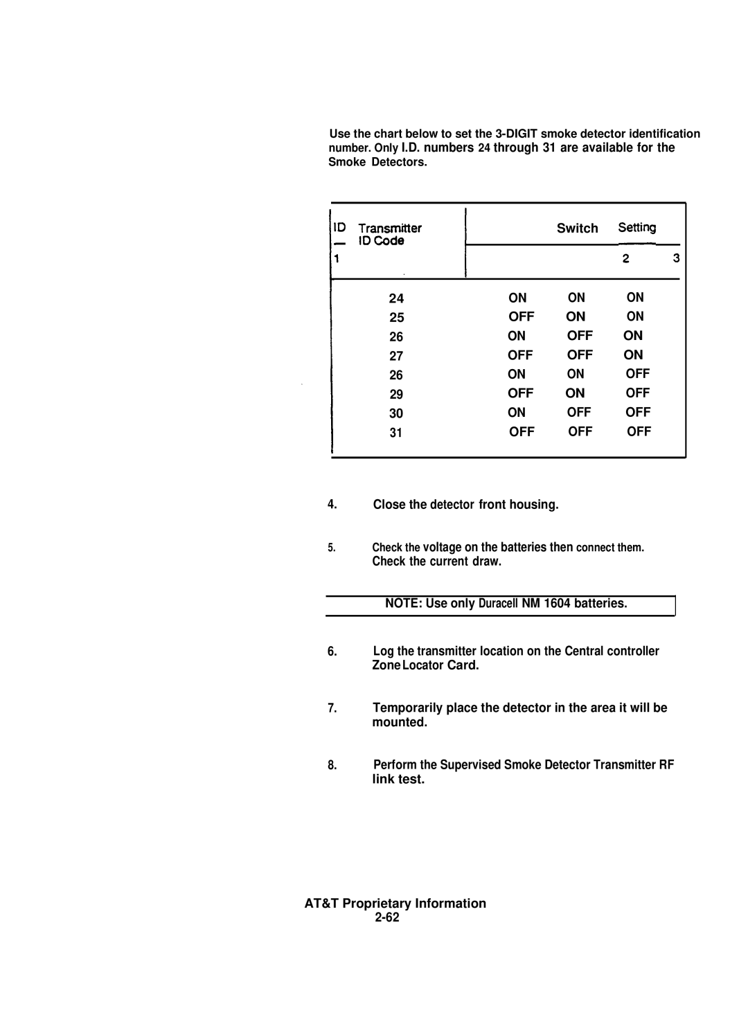 AT&T 8000 installation instructions $t.ns~ Switch 