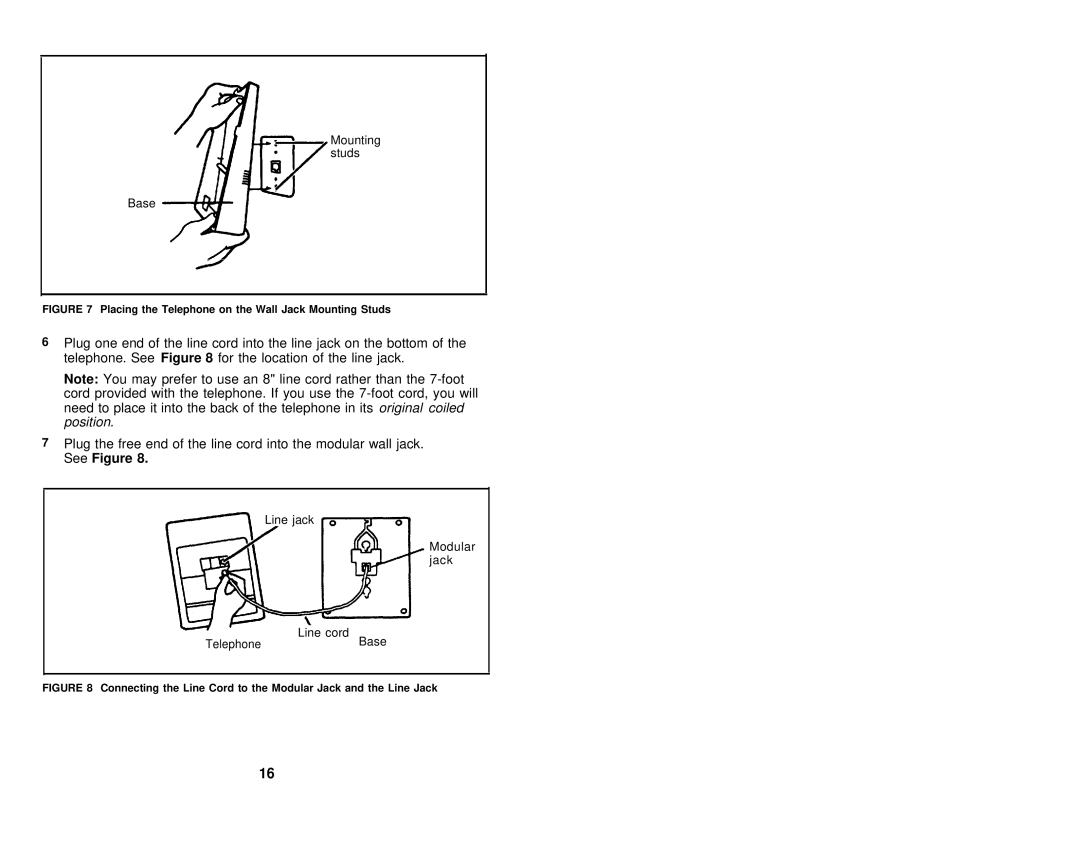 AT&T 8110, 8102 user manual Mounting studs Base 