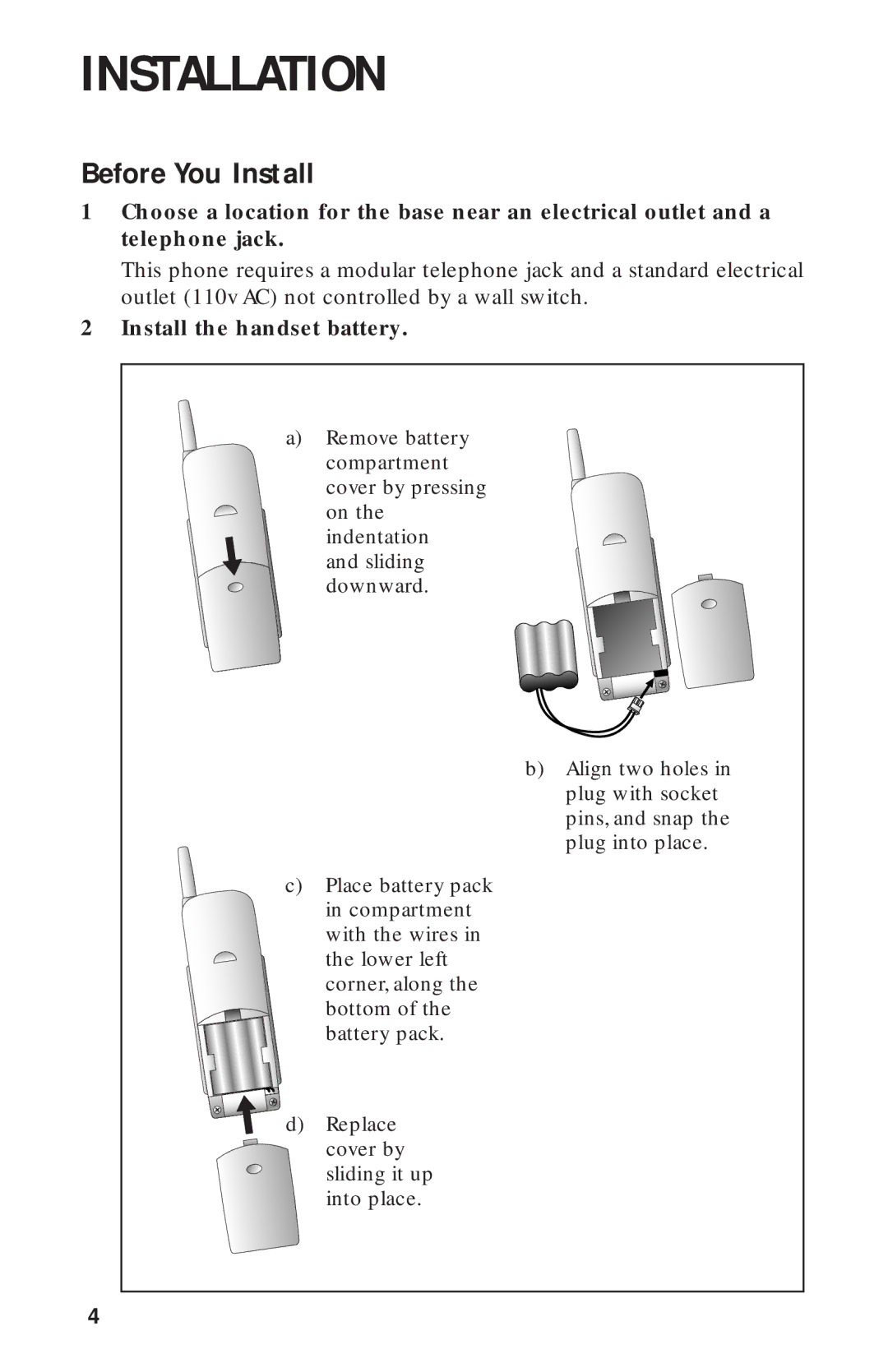 AT&T 8243 user manual Installation, Before You Install 