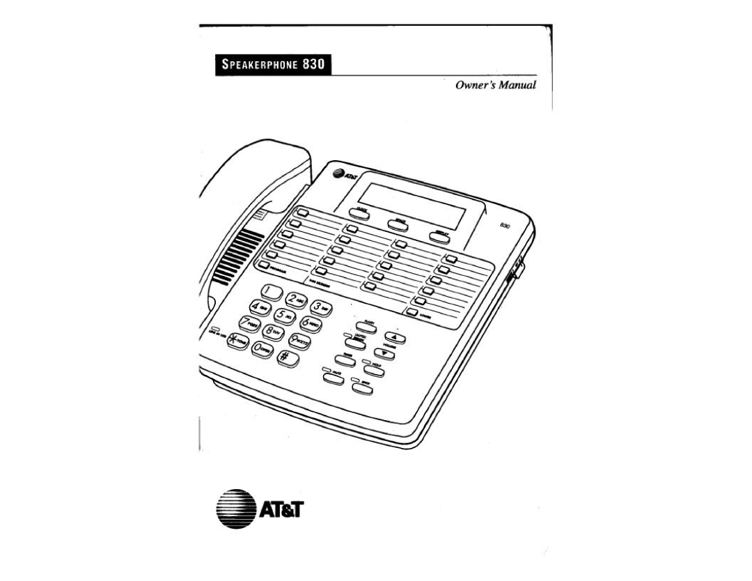 AT&T 830 manual 