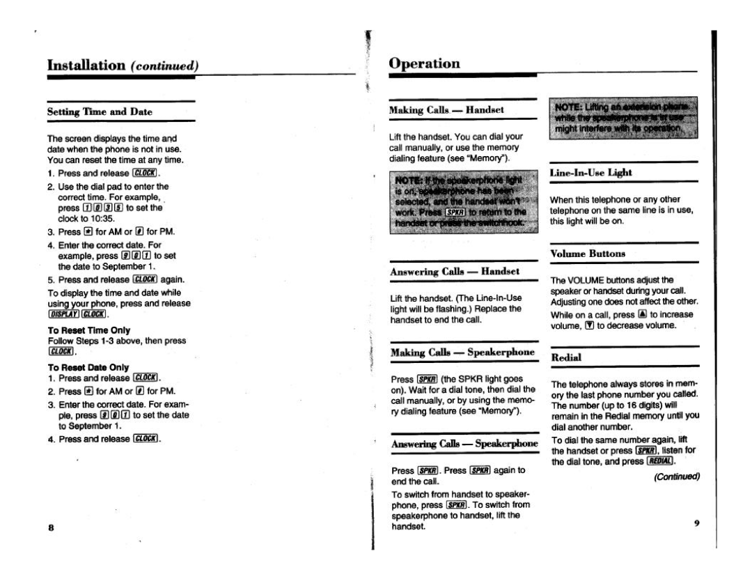 AT&T 830 manual 