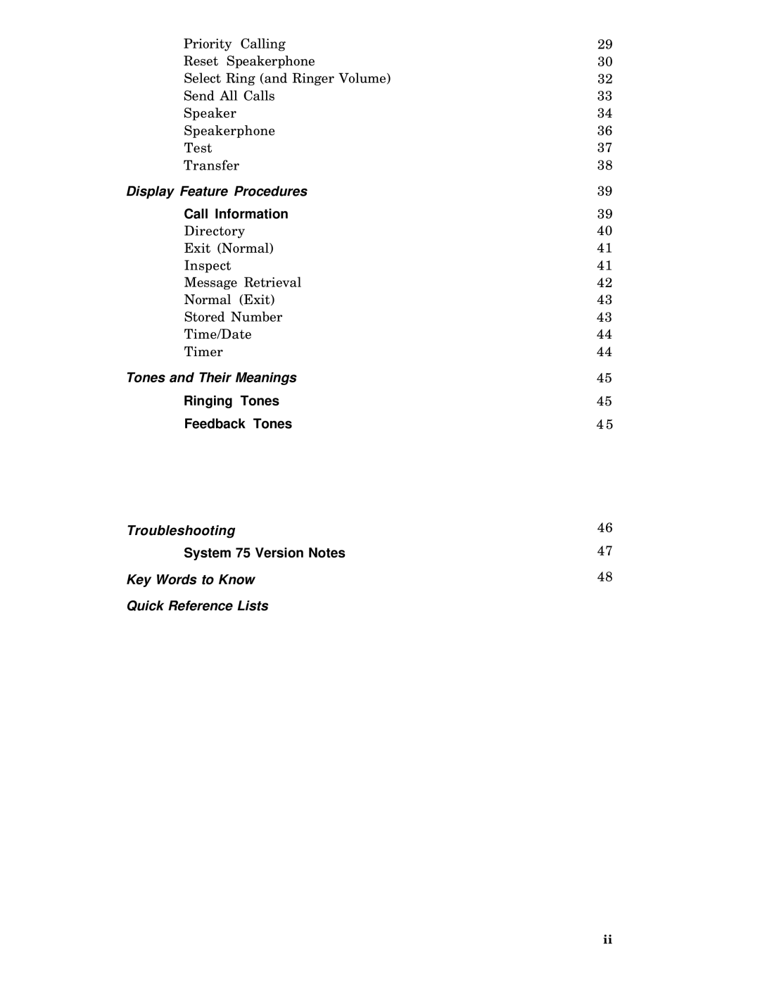 AT&T 8410 manual Call Information, Ringing Tones Feedback Tones 