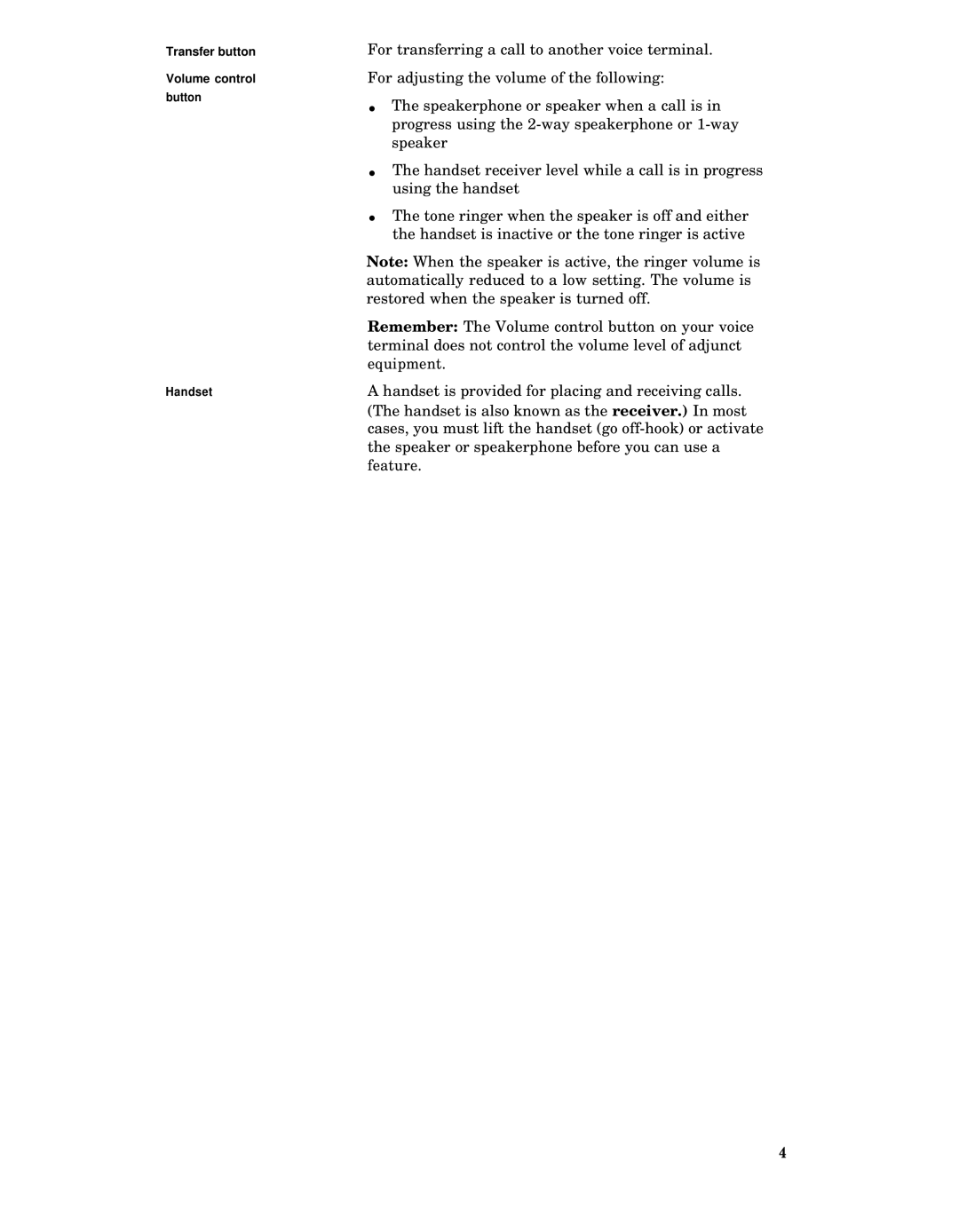 AT&T 8410 manual For transferring a call to another voice terminal 