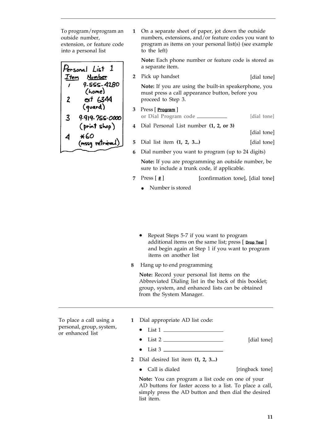 AT&T 8434 manual Or Dial Program code Dial tone 