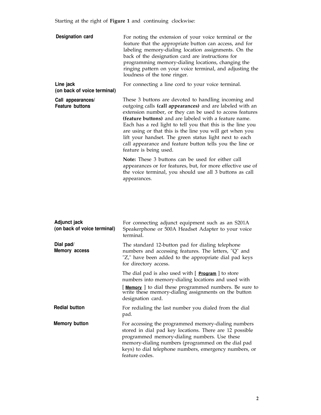 AT&T 8503T manual Designation card 