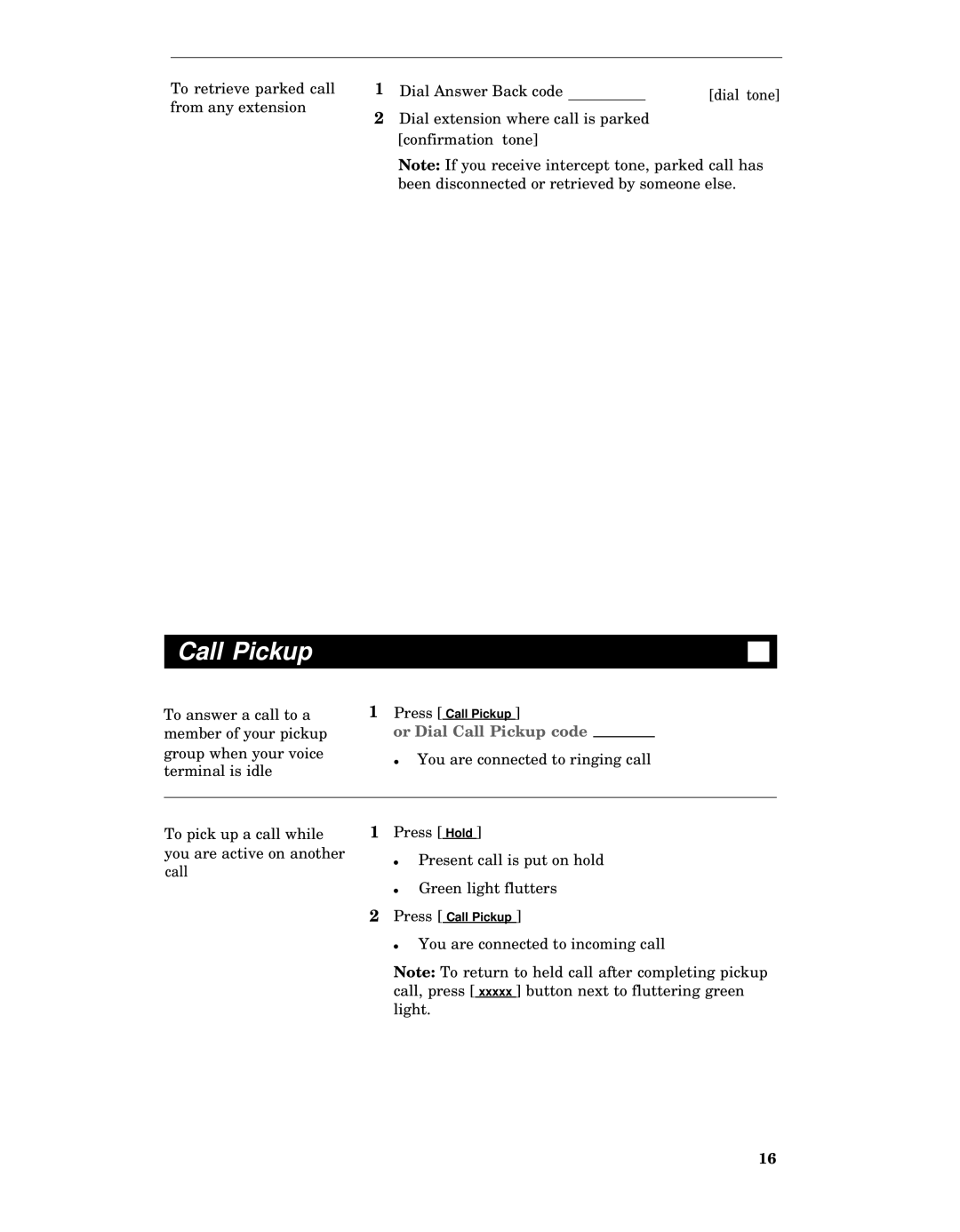 AT&T 8510T manual Or Dial Call Pickup code 