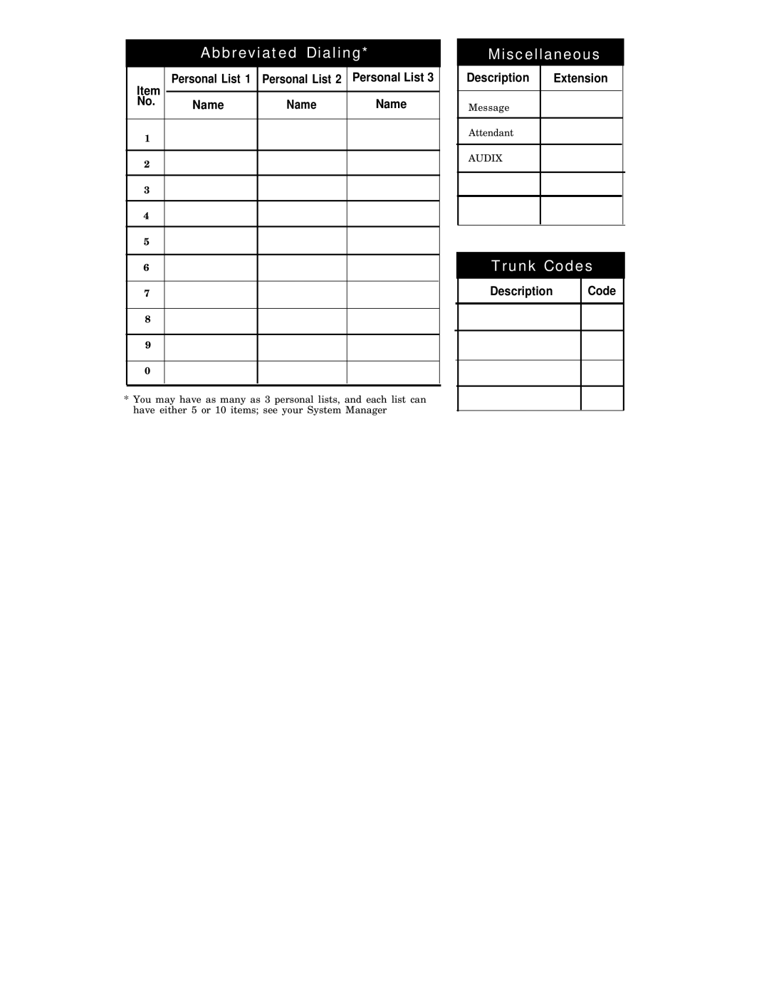 AT&T 8520T manual Miscellaneous 