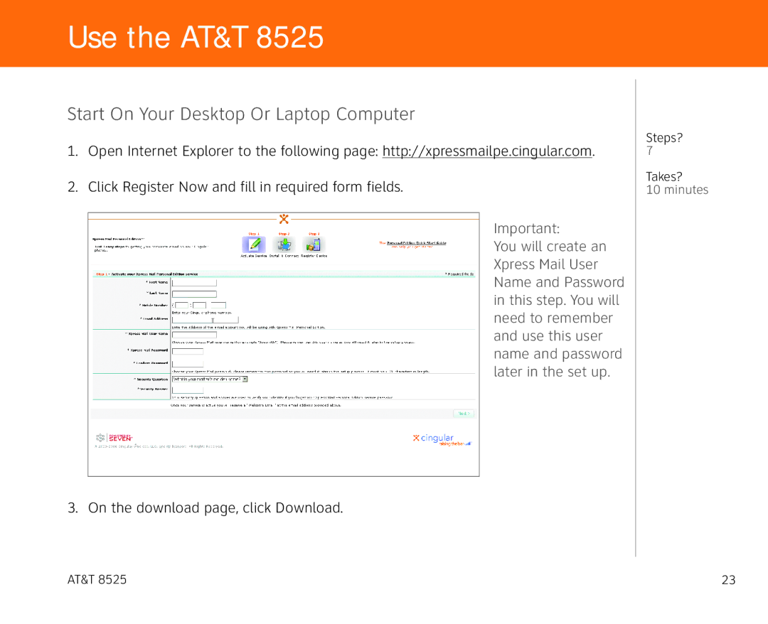 AT&T 855 manual Start On Your Desktop Or Laptop Computer 