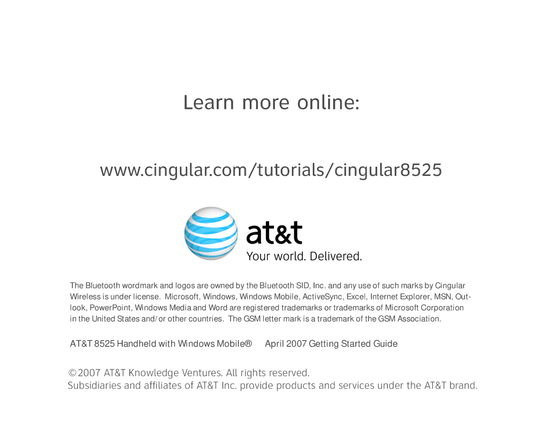 AT&T 855 manual Learn more online 