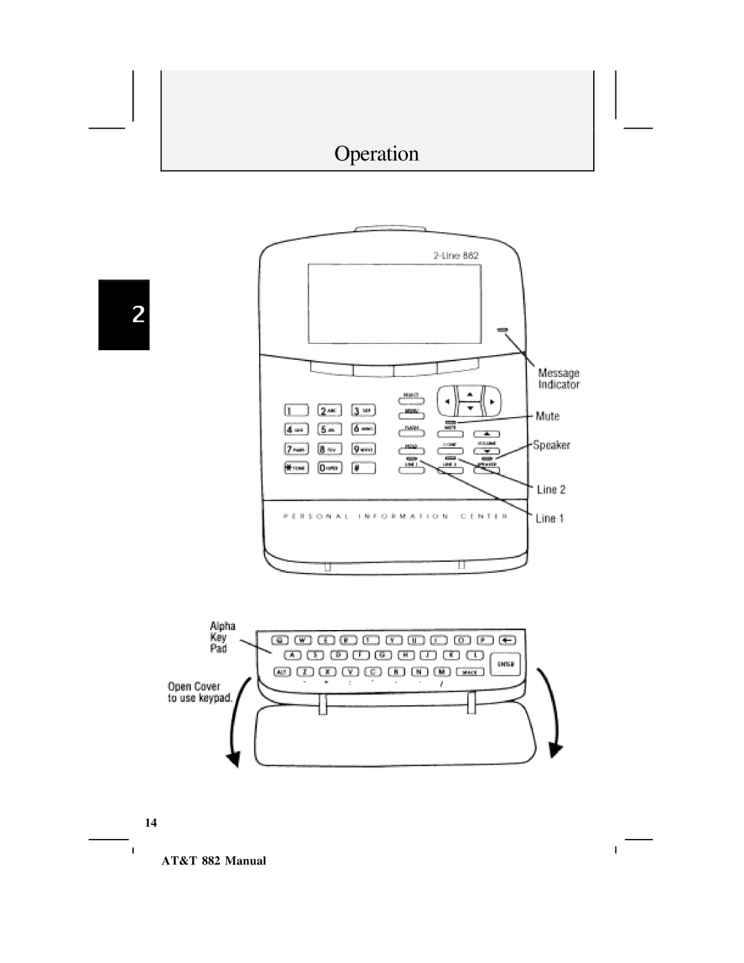 AT&T 882 user manual Operation 