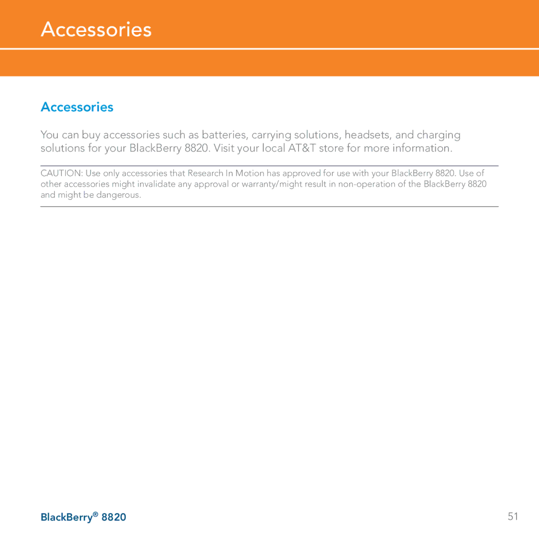 AT&T 8820 manual Accessories 