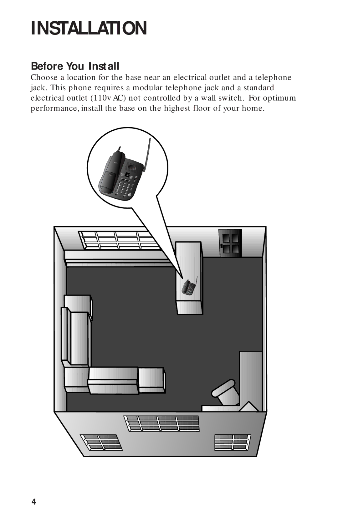 AT&T 900 MHz user manual Installation, Before You Install 