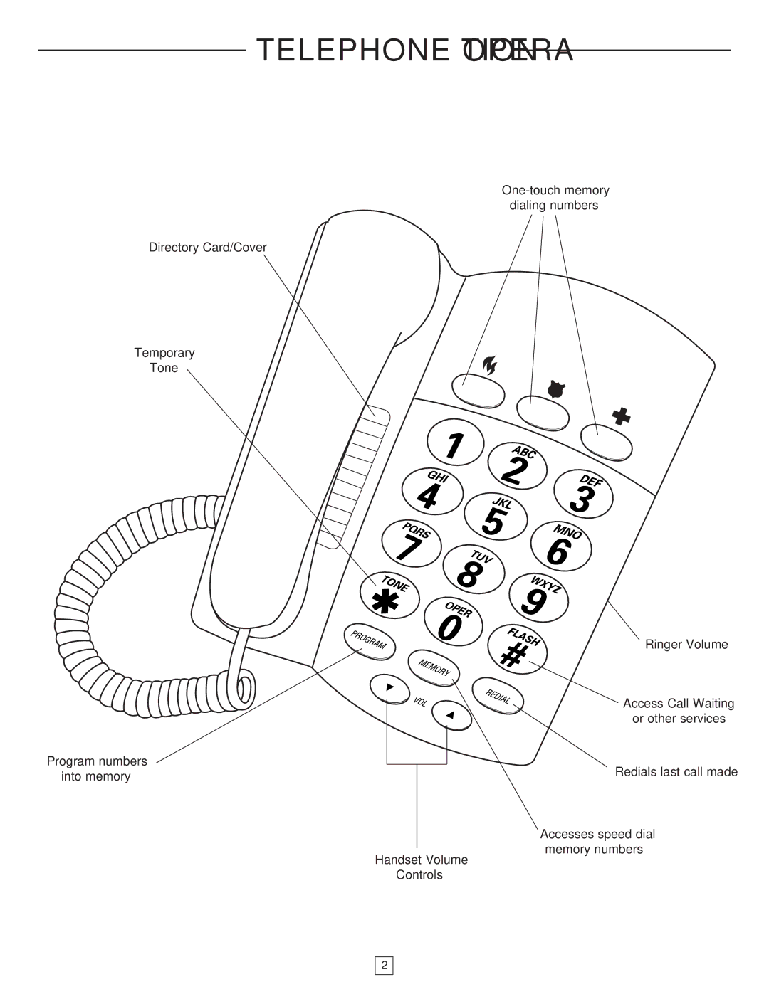 AT&T 905 user manual Telephone Operation 