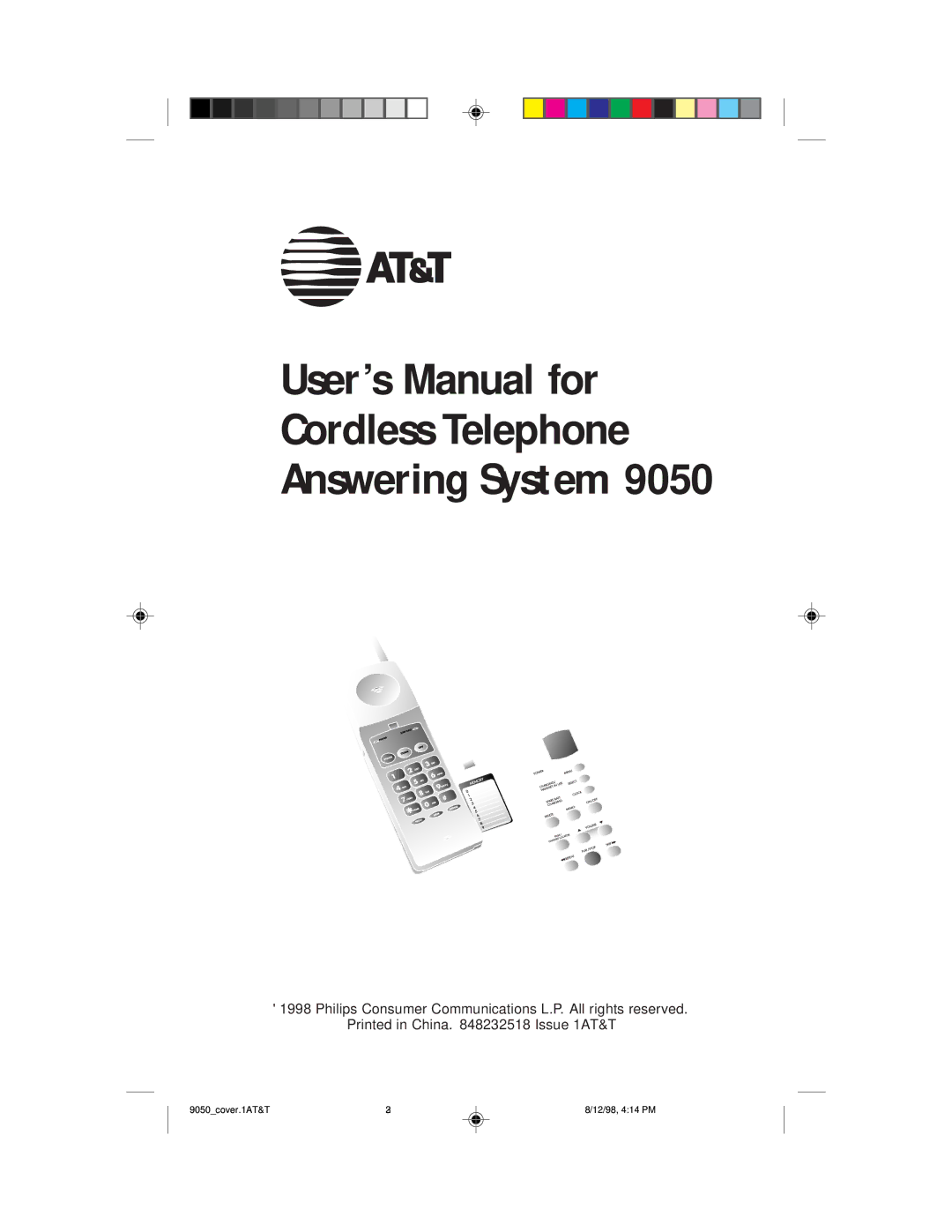 AT&T 9050 user manual Philips Consumer Communications L.P. All rights reserved 