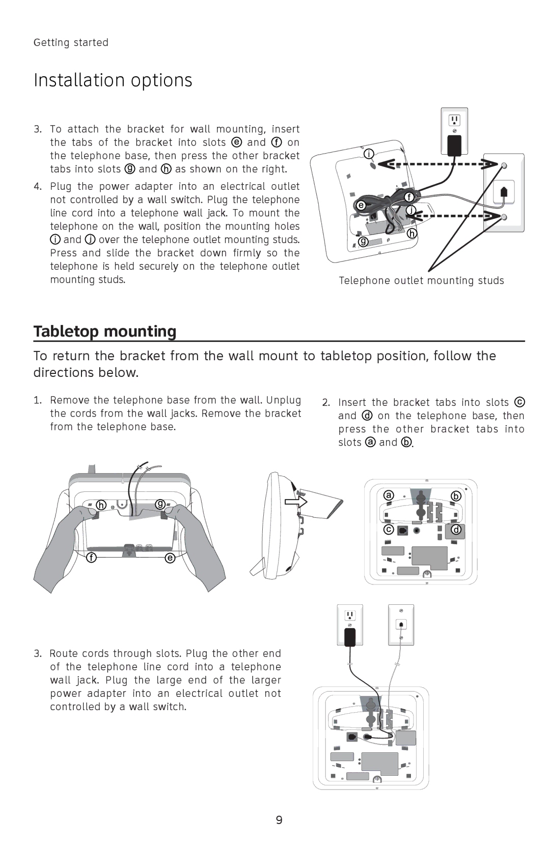 AT&T 91-001105-040-100 user manual Tabletop mounting 