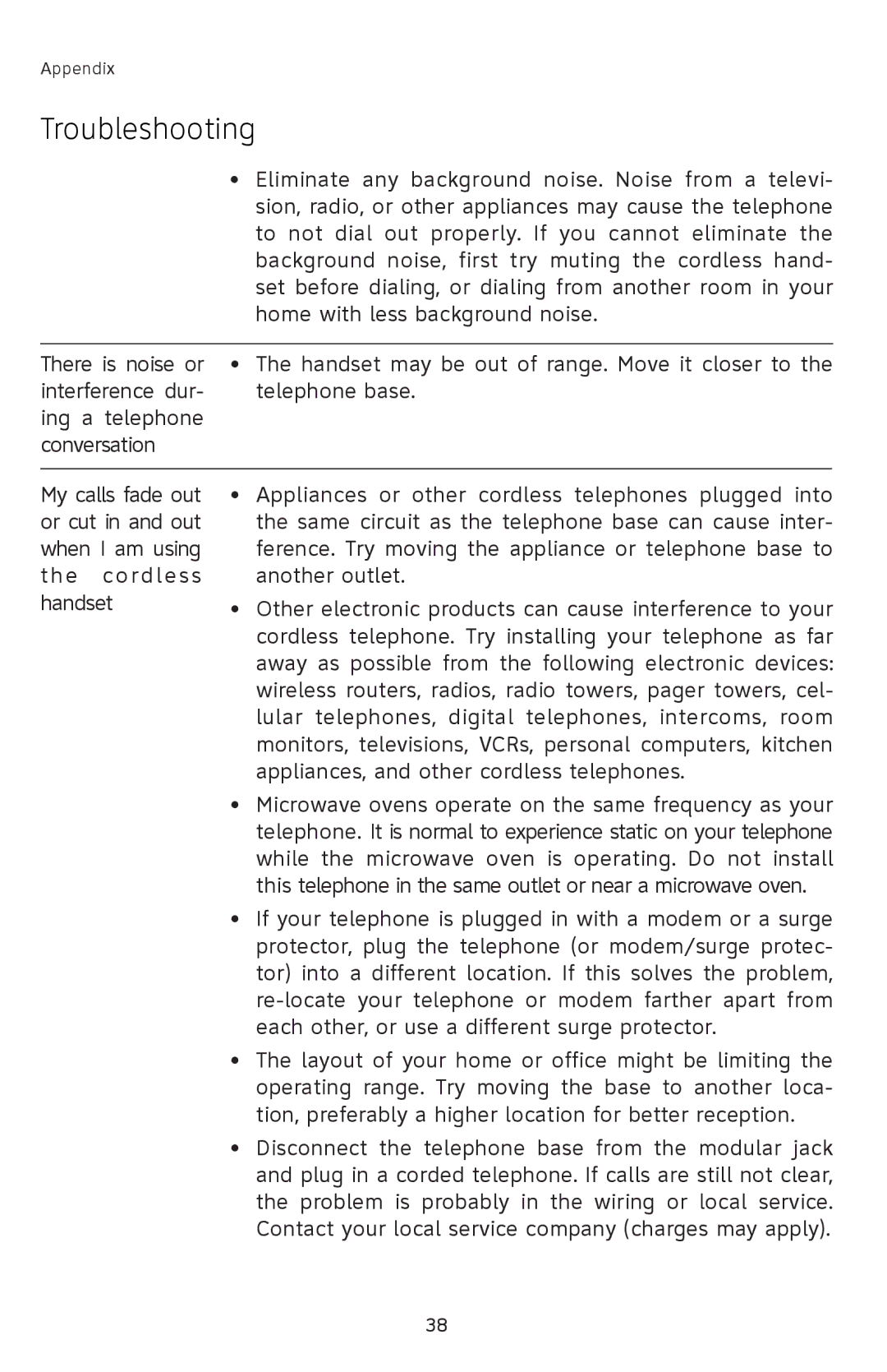 AT&T 91-001105-040-100 user manual Eliminate any background noise. Noise from a televi 