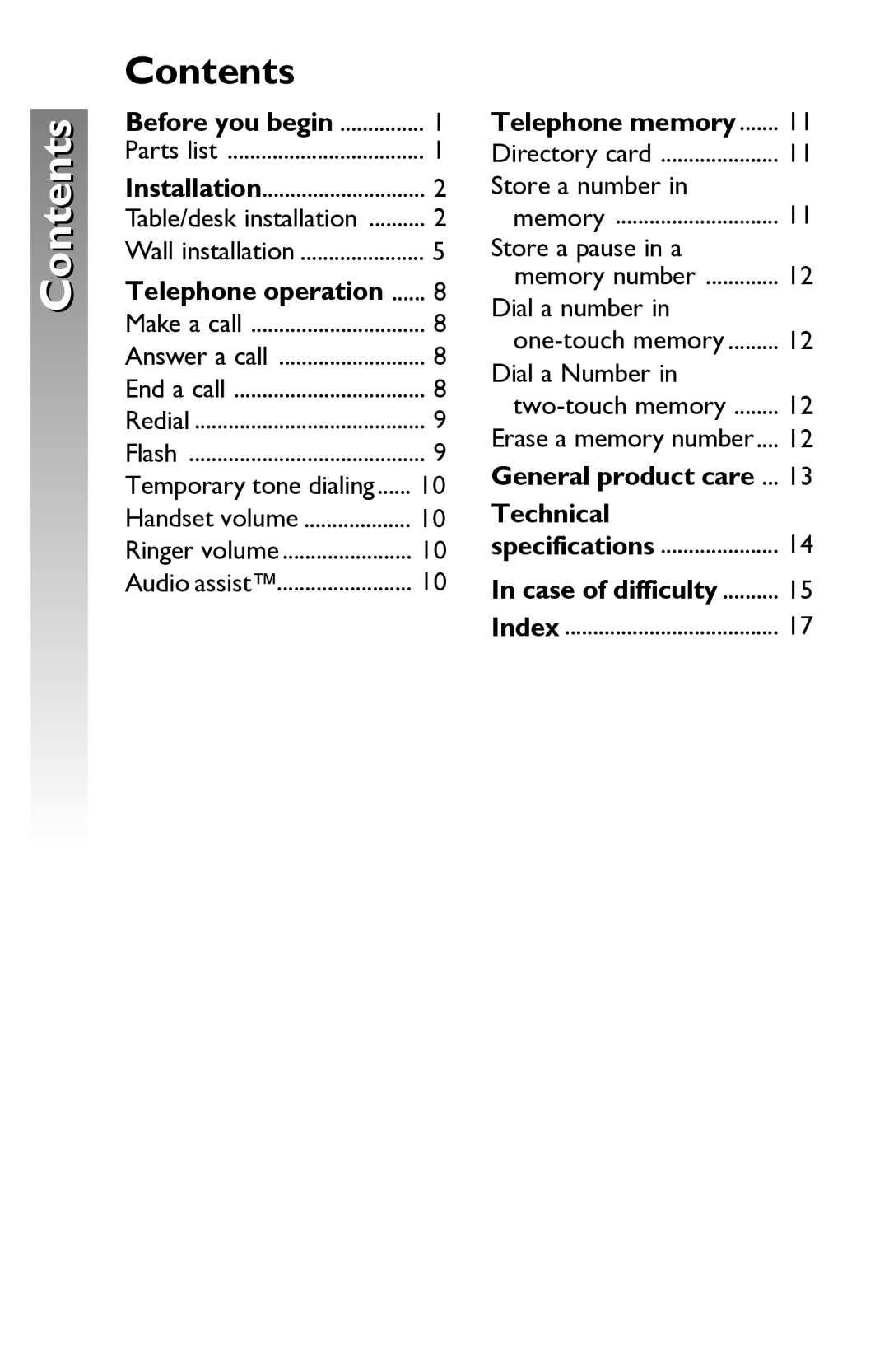 AT&T 915 user manual Contents 