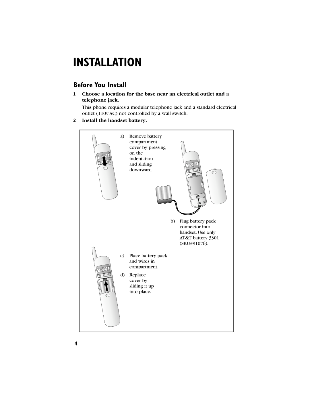 AT&T 9230 user manual Installation, Before You Install 