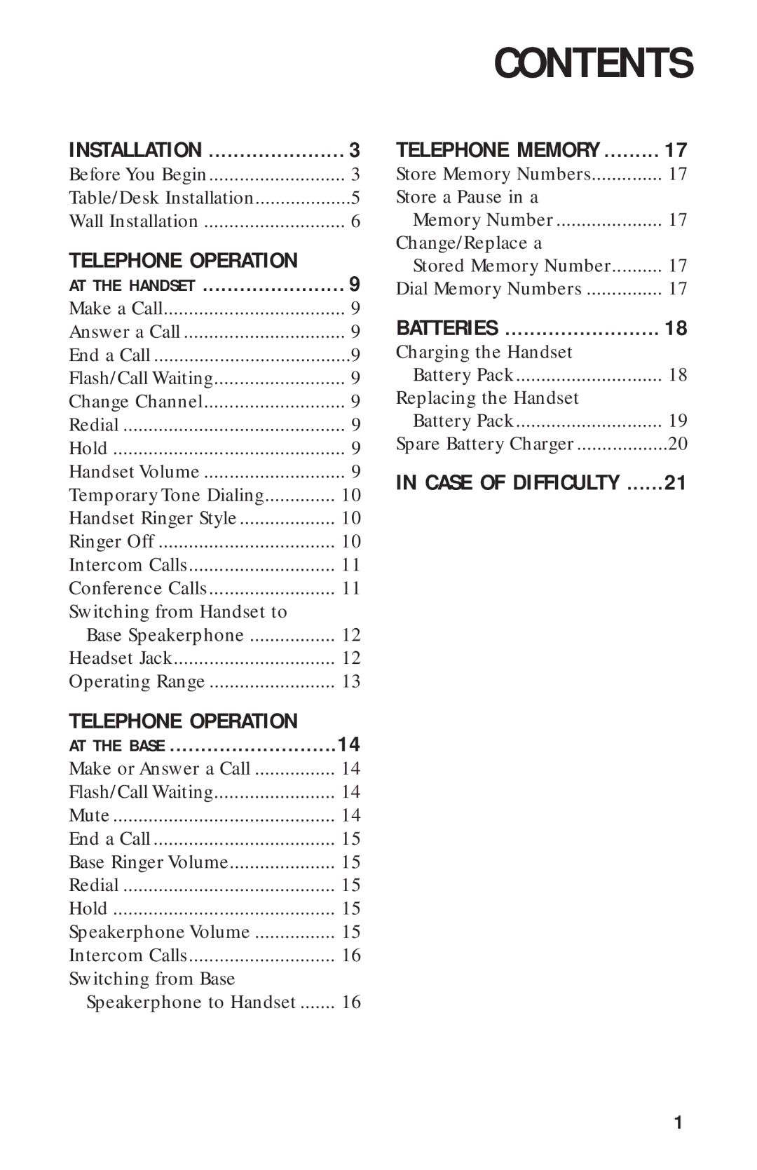 AT&T 9312 user manual Contents 