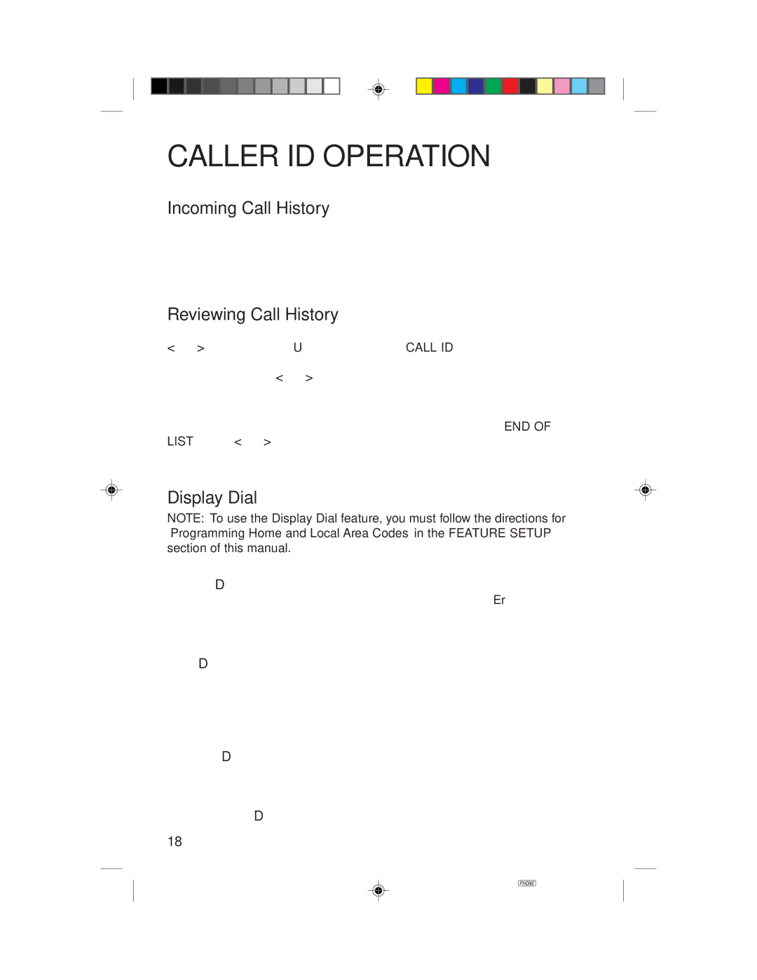 AT&T 9340 user manual Incoming Call History, Reviewing Call History, Display Dial 