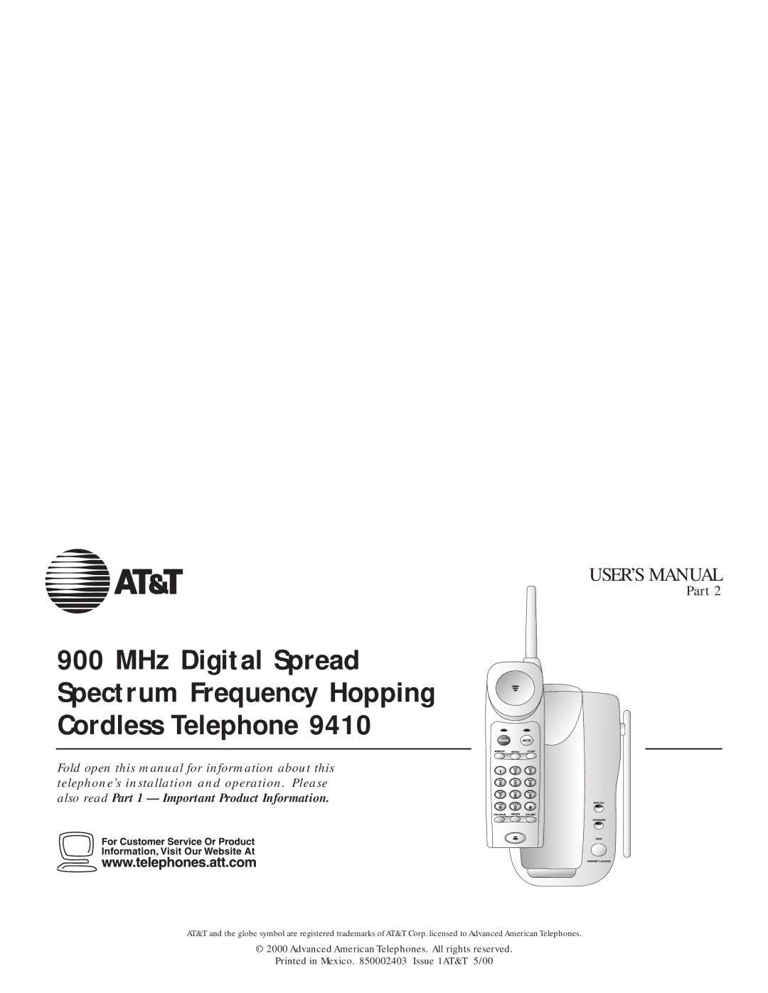 AT&T 9410 user manual USER’S Manual 