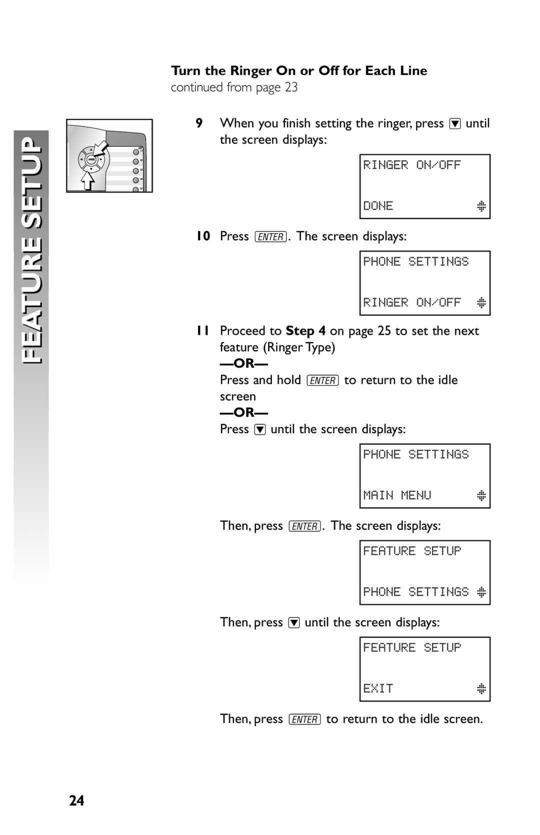 AT&T 945 user manual Turn the Ringer On or Off for Each Line 