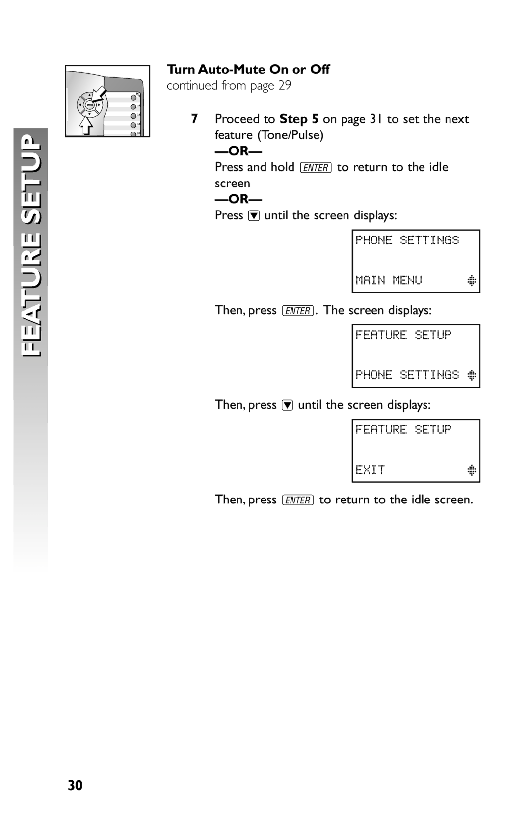 AT&T 945 user manual Turn Auto-Mute On or Off 