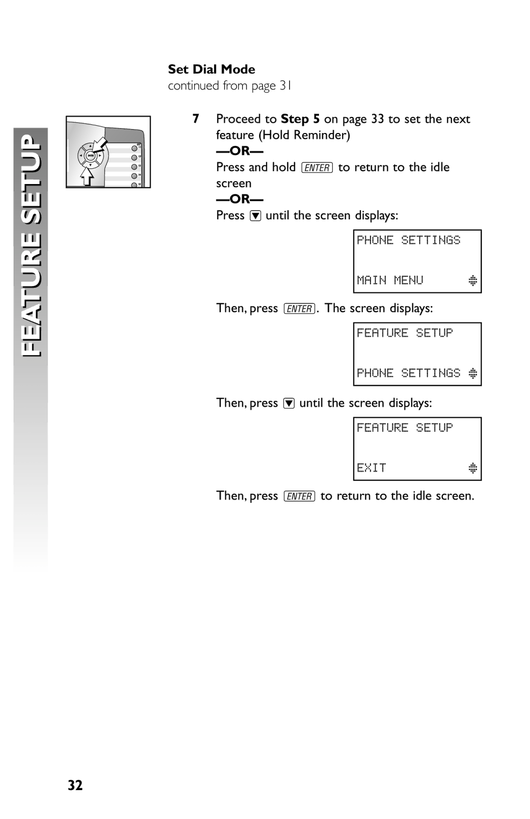 AT&T 945 user manual Set Dial Mode 