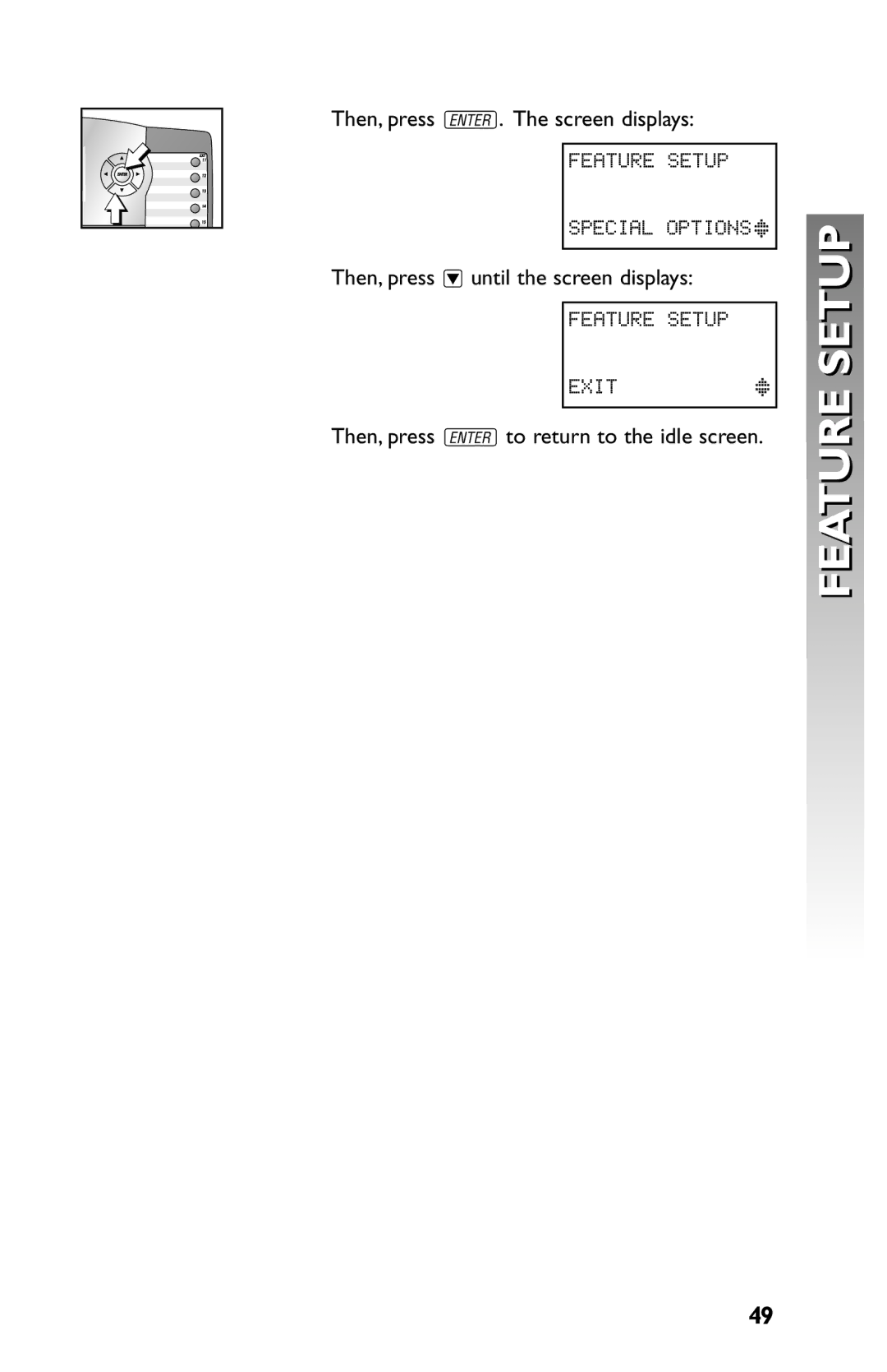 AT&T 945 user manual Then, press E. The screen displays 