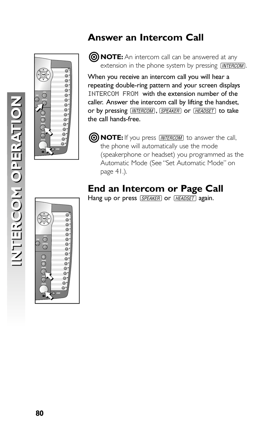 AT&T 945 user manual Answer an Intercom Call, End an Intercom or Page Call 