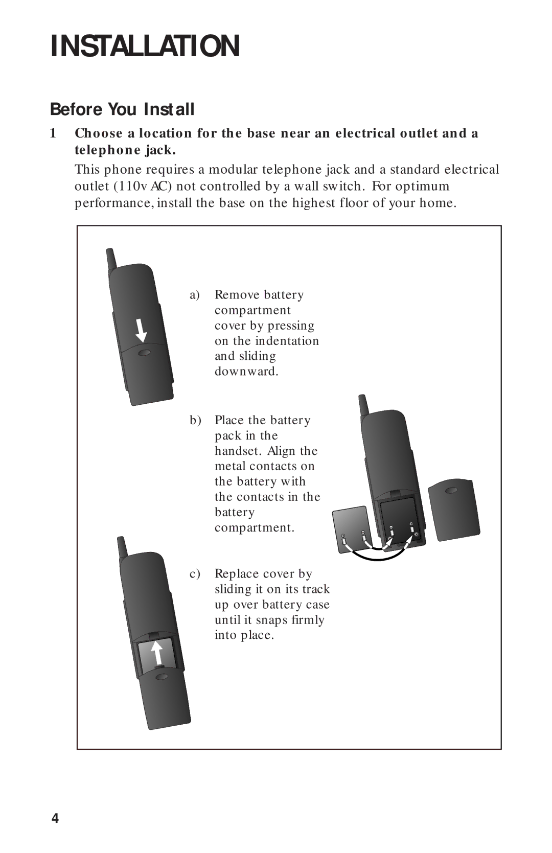 AT&T 9452 user manual Installation, Before You Install 