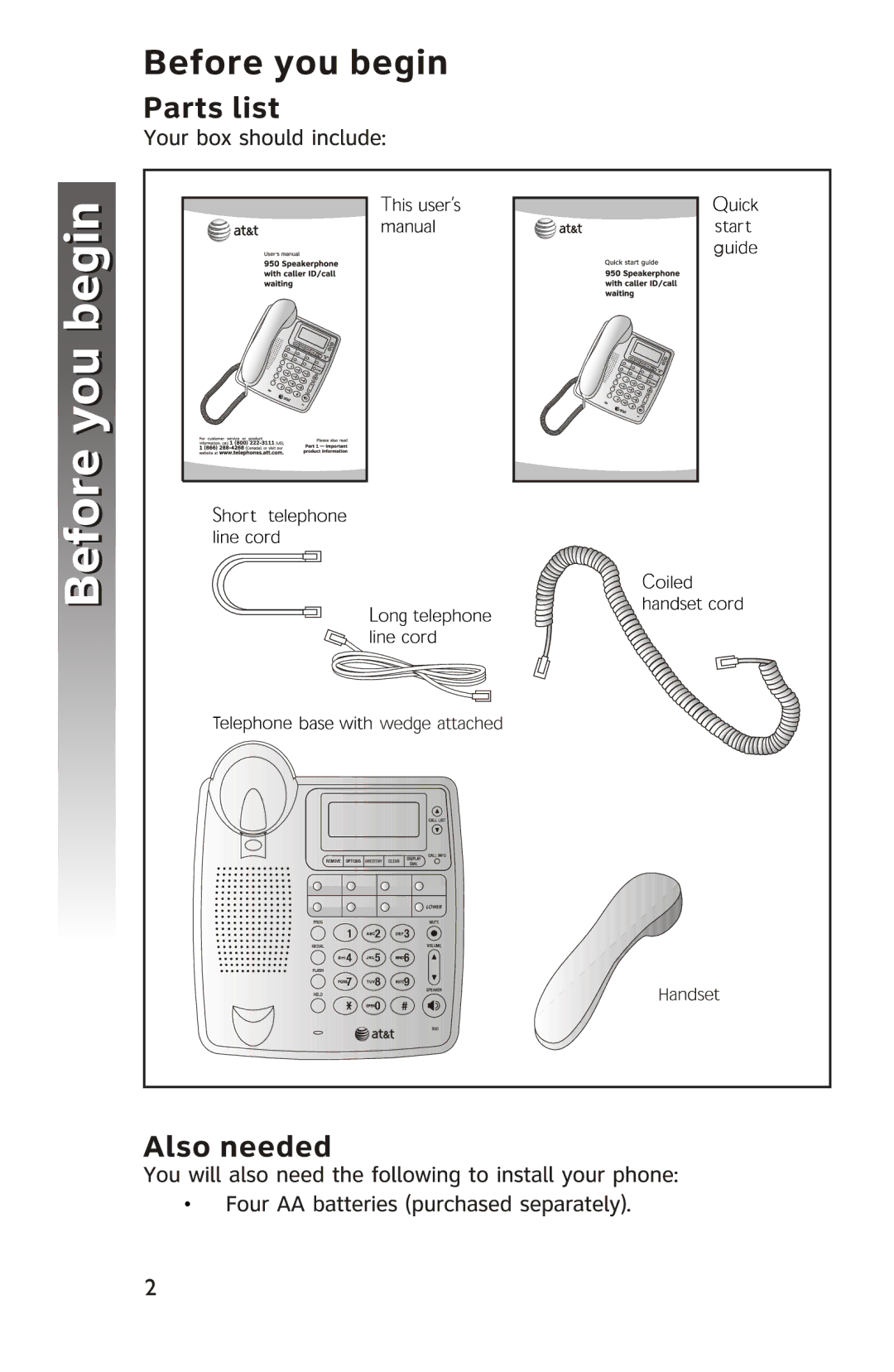 AT&T 950 manual 