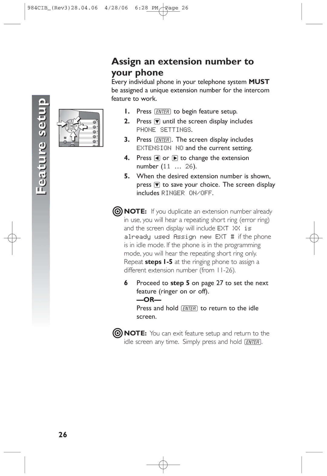 AT&T 984 user manual Assign an extension number to your phone 