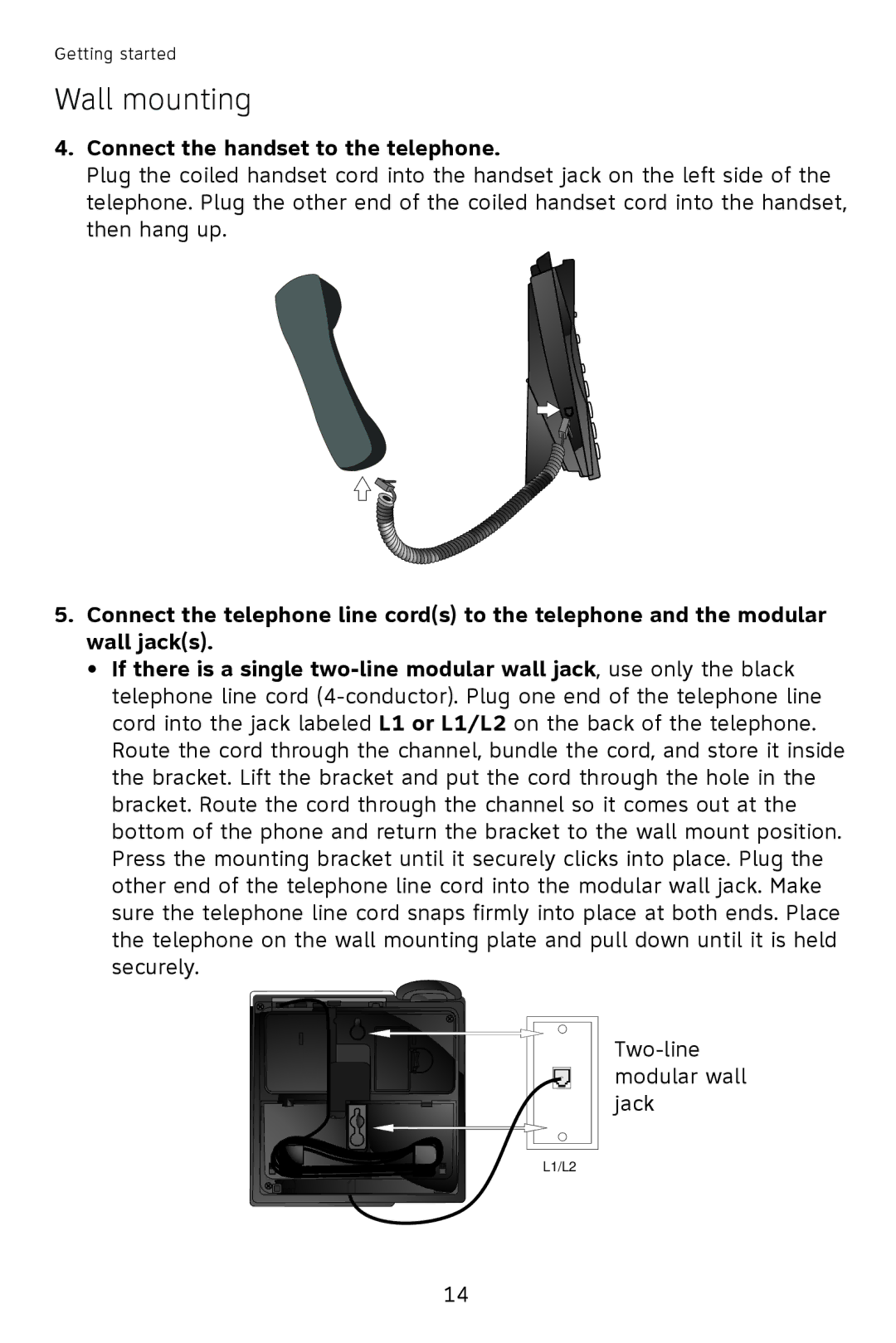 AT&T 993 2-Line user manual Two-line modular wall jack 