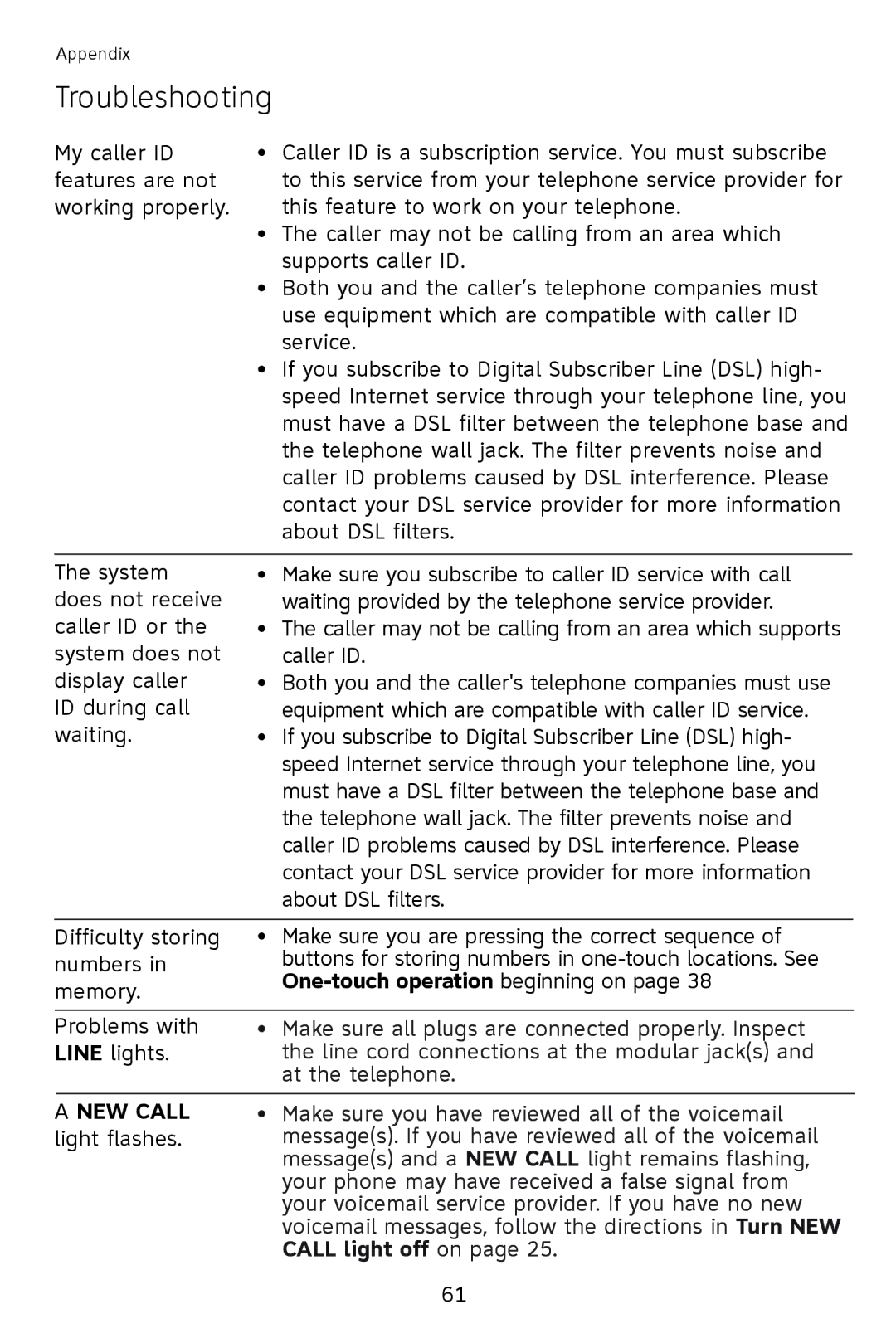 AT&T 993 2-Line user manual One-touch operation beginning on, NEW Call light flashes 