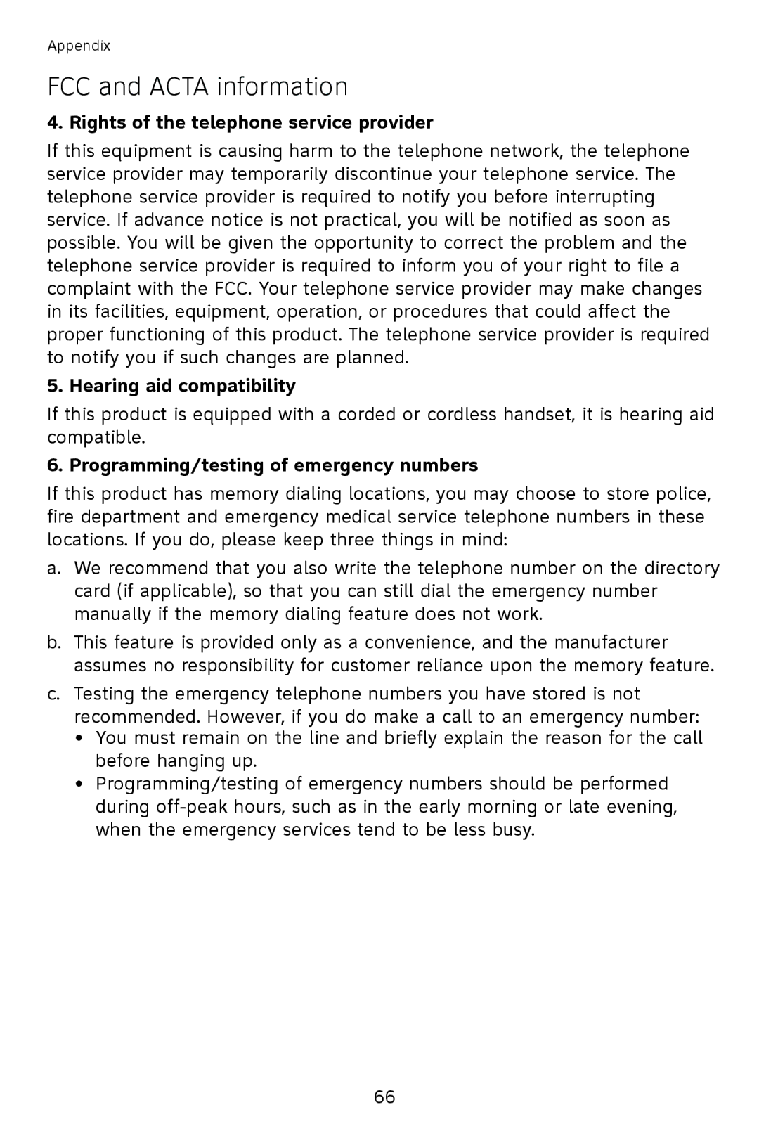 AT&T 993 2-Line user manual Rights of the telephone service provider, Hearing aid compatibility 