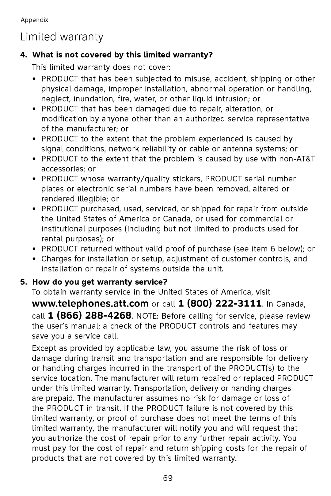 AT&T 993 2-Line user manual How do you get warranty service? 