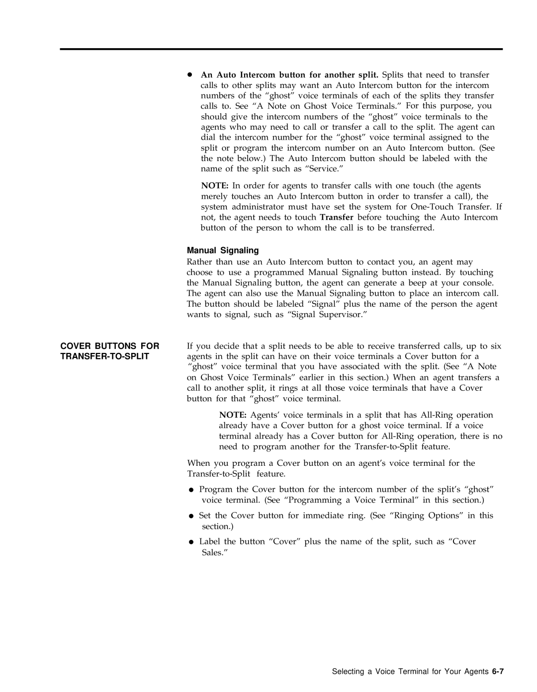 AT&T 999-501-149 system manual Manual Signaling 