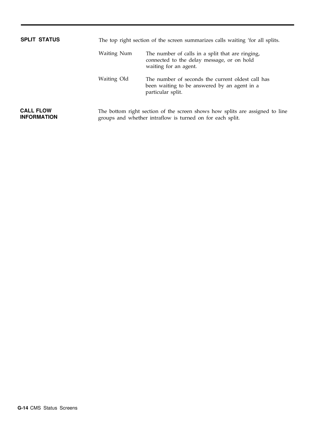 AT&T 999-501-149 system manual 14CMS Status Screens 