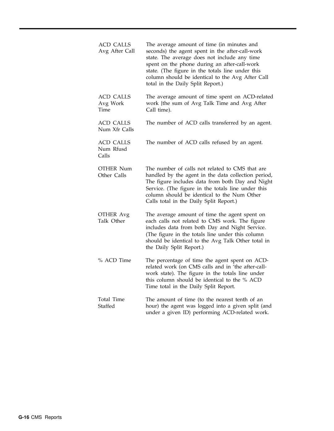 AT&T 999-501-149 system manual ACD Calls Avg After Call 